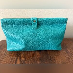 Portland Leather Famed Framed Pouch Seafoam